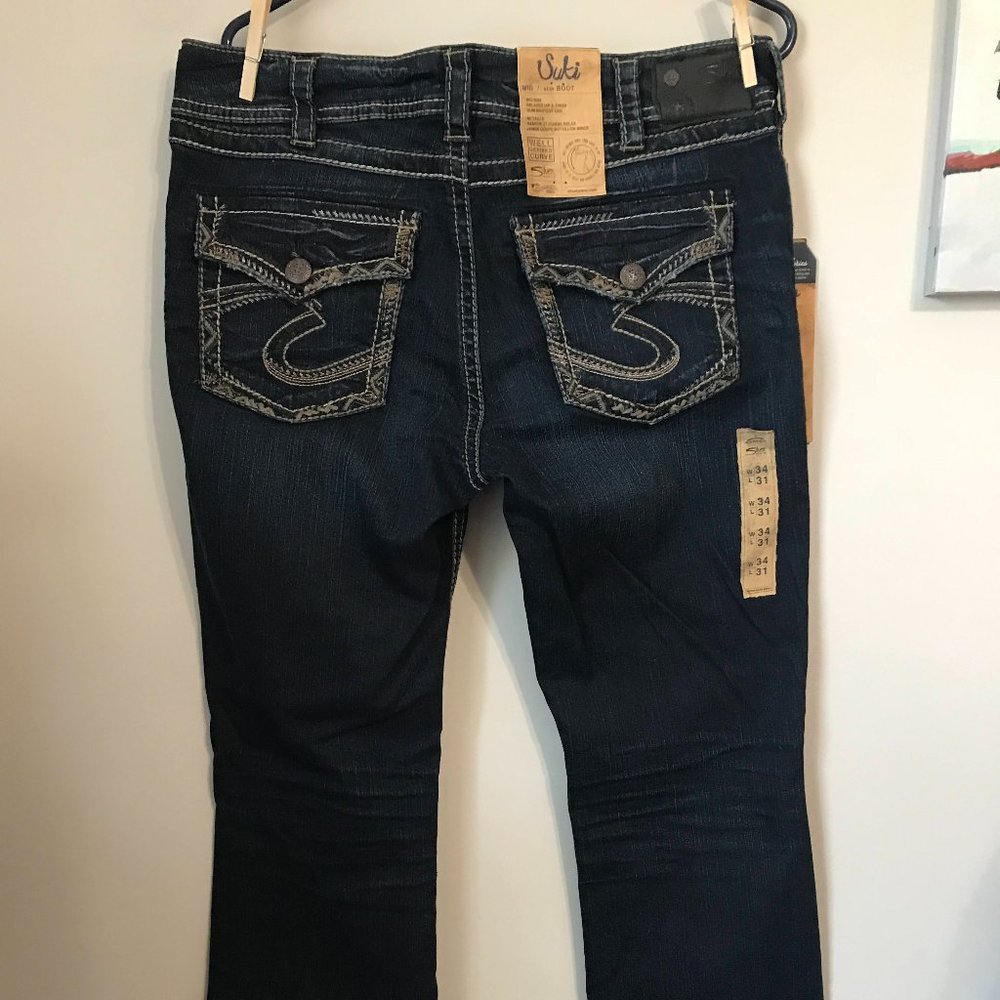 NWT Silver Jeans Suki Mid Slim Boot size 34